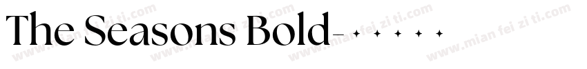 The Seasons Bold字体转换